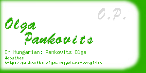 olga pankovits business card